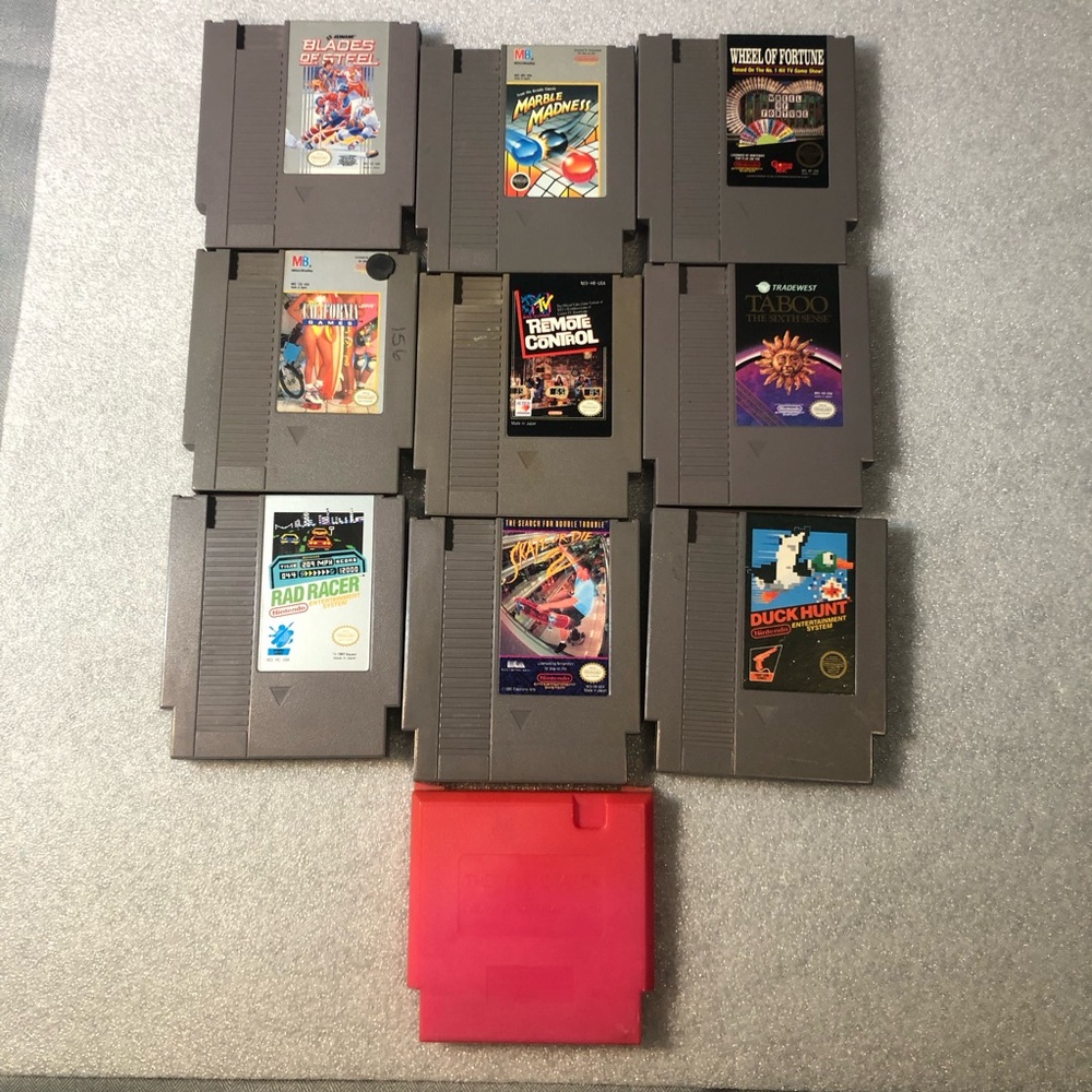 NES Games Lot of 9 &1 Cleaning Cartridge - Nintendo Entertainment System